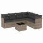 Set de sofás de jardín 7 piezas con cojines ratán PE gris de , Conjuntos de jardín - Ref: Foro24-3217690, Precio: 404,64 €, D...