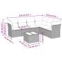 Set de sofás de jardín 7 piezas con cojines ratán PE gris de , Conjuntos de jardín - Ref: Foro24-3217690, Precio: 404,64 €, D...