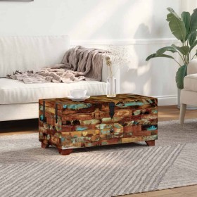 Mesa de centro baúl de madera maciza reciclada 80x40x35 cm en Mesas de centro | Comprar online en Foru.es
