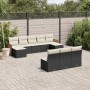 Set de sofás de jardín 10 pzas cojines ratán sintético negro de , Conjuntos de jardín - Ref: Foro24-3228065, Precio: 499,39 €...