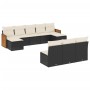 Set de sofás de jardín 10 pzas cojines ratán sintético negro de , Conjuntos de jardín - Ref: Foro24-3228065, Precio: 499,39 €...