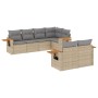 Set de sofás de jardín 7 piezas con cojines ratán PE gris de , Conjuntos de jardín - Ref: Foro24-3226984, Precio: 475,52 €, D...