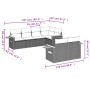 Set de sofás de jardín 7 piezas con cojines ratán PE gris de , Conjuntos de jardín - Ref: Foro24-3226984, Precio: 475,52 €, D...