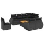 Set de sofás de jardín 8 piezas y cojines ratán sintético negro de , Conjuntos de jardín - Ref: Foro24-3225096, Precio: 613,0...
