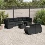 Garden sofa set 10 pieces with black synthetic rattan cushions by , Modular outdoor sofas - Ref: Foro24-3221824, Price: 657,5...