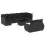 Garden sofa set 10 pieces with black synthetic rattan cushions by , Modular outdoor sofas - Ref: Foro24-3221824, Price: 657,5...