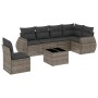 Set de sofás de jardín 7 piezas con cojines ratán PE gris de , Conjuntos de jardín - Ref: Foro24-3221439, Precio: 438,44 €, D...