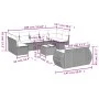 Garden sofa set 10 pieces with black synthetic rattan cushions by , Modular outdoor sofas - Ref: Foro24-3221824, Price: 657,5...