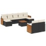 Set de sofás de jardín 10 pzas cojines ratán sintético negro de , Conjuntos de jardín - Ref: Foro24-3228086, Precio: 534,63 €...