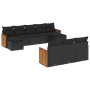 Set de sofás de jardín 10 pzas cojines ratán sintético negro de , Conjuntos de jardín - Ref: Foro24-3228092, Precio: 596,74 €...