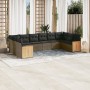 Set de sofás de jardín 10 pzas con cojines ratán sintético gris de , Conjuntos de jardín - Ref: Foro24-3228006, Precio: 595,3...