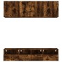 Muebles de TV de pared 5 pzas madera ingeniería roble ahumado en Muebles TV | Comprar online en Foru.es