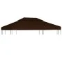 Toldo de cenador 2 niveles marrón 310 g/m² 4x3 m de vidaXL, Cubiertas para carpas y cenadores - Ref: Foro24-46617, Precio: 91...