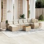 Juego de sofás de jardín con cojines beige 8 pzas ratán PE de , Conjuntos de jardín - Ref: Foro24-3225113, Precio: 518,91 €, ...