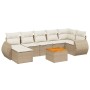Juego de sofás de jardín con cojines beige 8 pzas ratán PE de , Conjuntos de jardín - Ref: Foro24-3225113, Precio: 518,91 €, ...