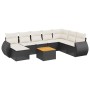 Set de sofás de jardín 8 piezas y cojines ratán sintético negro de , Conjuntos de jardín - Ref: Foro24-3225139, Precio: 489,2...