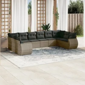 Set de sofás de jardín 10 pzas con cojines ratán sintético gris de , Conjuntos de jardín - Ref: Foro24-3254207, Precio: 630,2...
