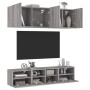 Muebles de TV de pared 5 pzas madera de ingeniería gris Sonoma en Muebles TV | Comprar online en Foru.es