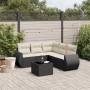 Set de sofás de jardín 6 piezas y cojines ratán sintético negro de , Conjuntos de jardín - Ref: Foro24-3221355, Precio: 375,0...