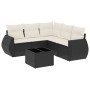 Set de sofás de jardín 6 piezas y cojines ratán sintético negro de , Conjuntos de jardín - Ref: Foro24-3221355, Precio: 375,0...