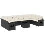 Set de sofás de jardín 11 pzas y cojines ratán sintético negro de , Conjuntos de jardín - Ref: Foro24-3220675, Precio: 604,87...