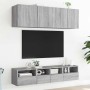 Muebles de TV de pared 5 pzas madera de ingeniería gris Sonoma en Muebles TV | Comprar online en Foru.es