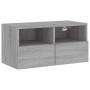 Muebles de TV de pared 5 pzas madera de ingeniería gris Sonoma en Muebles TV | Comprar online en Foru.es