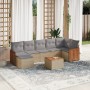Juego de sofás de jardín con cojines beige 8 pzas ratán PE de , Conjuntos de jardín - Ref: Foro24-3227879, Precio: 460,53 €, ...