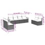 Set de sofás de jardín 8 piezas y cojines ratán sintético negro de , Conjuntos de jardín - Ref: Foro24-3227568, Precio: 425,0...