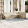Juego de sofás de jardín con cojines beige 8 pzas ratán PE de , Sofás modulares de exterior - Ref: Foro24-3221757, Precio: 54...