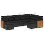 Set de sofás de jardín 8 piezas y cojines ratán sintético negro de , Conjuntos de jardín - Ref: Foro24-3228218, Precio: 536,5...