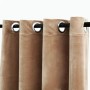 Cortina opaca con anillas de metal terciopelo beige 290x245 cm de vidaXL, Cortinas y visillos - Ref: Foro24-134507, Precio: 4...