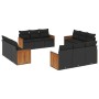 Set de sofás de jardín 12 piezas cojines ratán sintético negro de , Conjuntos de jardín - Ref: Foro24-3259913, Precio: 836,61...