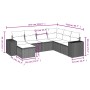 Set de sofás de jardín 7 piezas con cojines ratán PE gris de , Conjuntos de jardín - Ref: Foro24-3222899, Precio: 430,87 €, D...