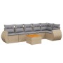Set sofás de jardín 7 piezas y cojines ratán sintético beige de , Conjuntos de jardín - Ref: Foro24-3225016, Precio: 442,67 €...