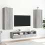 Muebles de TV de pared 5 pzas madera de ingeniería gris Sonoma en Muebles TV | Comprar online en Foru.es