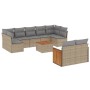 Juego de sofás jardín con cojines beige 10 pzas ratán sintético de , Conjuntos de jardín - Ref: Foro24-3227977, Precio: 575,7...
