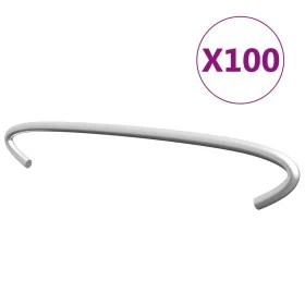 Ganchos de gaviones 100 unidades acero galvanizado 15 cm de vidaXL, Accesorios para rejas y vallas - Ref: Foro24-145618, Prec...