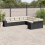 Set de sofás de jardín 10 pzas cojines ratán sintético negro de , Conjuntos de jardín - Ref: Foro24-3223105, Precio: 565,46 €...