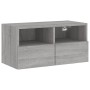 Muebles de TV de pared 5 pzas madera de ingeniería gris Sonoma en Muebles TV | Comprar online en Foru.es