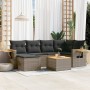 Set de sofás de jardín 7 piezas con cojines ratán PE gris de , Conjuntos de jardín - Ref: Foro24-3227026, Precio: 407,56 €, D...