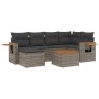 Set de sofás de jardín 7 piezas con cojines ratán PE gris de , Conjuntos de jardín - Ref: Foro24-3227026, Precio: 407,56 €, D...
