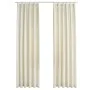 Blackout curtains with hooks 2 pcs cream velvet 140x175 cm by vidaXL, Curtains and curtains - Ref: Foro24-134516, Price: 39,2...