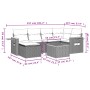Set de sofás de jardín 7 piezas con cojines ratán PE gris de , Conjuntos de jardín - Ref: Foro24-3227026, Precio: 407,56 €, D...