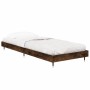 Estructura de cama madera contrachapada roble humo 75x190 cm de vidaXL, Camas y somieres - Ref: Foro24-832210, Precio: 64,01 ...