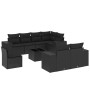 Set de sofás de jardín 8 piezas y cojines ratán sintético negro de , Conjuntos de jardín - Ref: Foro24-3222844, Precio: 668,4...