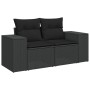 Set de sofás de jardín 8 piezas y cojines ratán sintético negro de , Conjuntos de jardín - Ref: Foro24-3222844, Precio: 668,4...