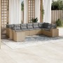 Juego de sofás jardín con cojines beige 10 pzas ratán sintético de , Conjuntos de jardín - Ref: Foro24-3223068, Precio: 643,3...