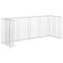 Muro de gaviones para contenedor de basura acero 320x100x120 cm de vidaXL, Soportes para contenedores de residuos - Ref: Foro...