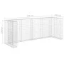 Muro de gaviones para contenedor de basura acero 320x100x120 cm de vidaXL, Soportes para contenedores de residuos - Ref: Foro...